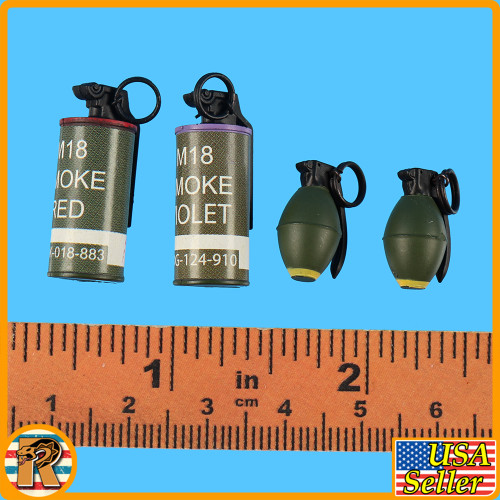 Vietnam Era Female - Frag & Smoke Grenades - 1/6 Scale Part - DOECHI